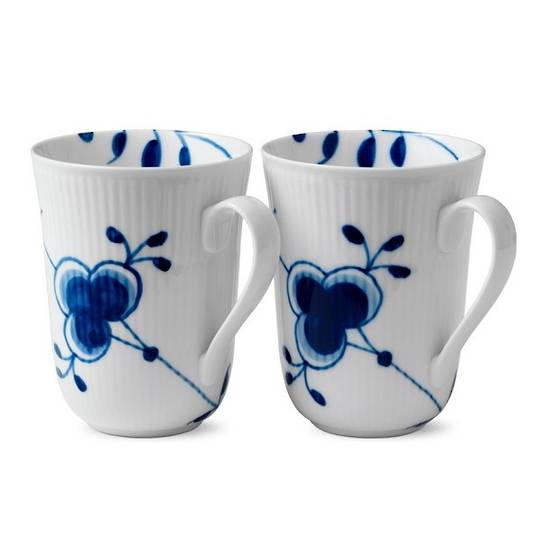 Royal Copenhagen Blue Mega Mugs, Pair *Indent